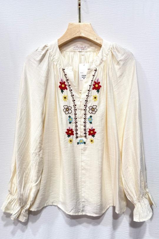 Blusas Mujer Beige VERSION FEMININ F028 Efashion Paris