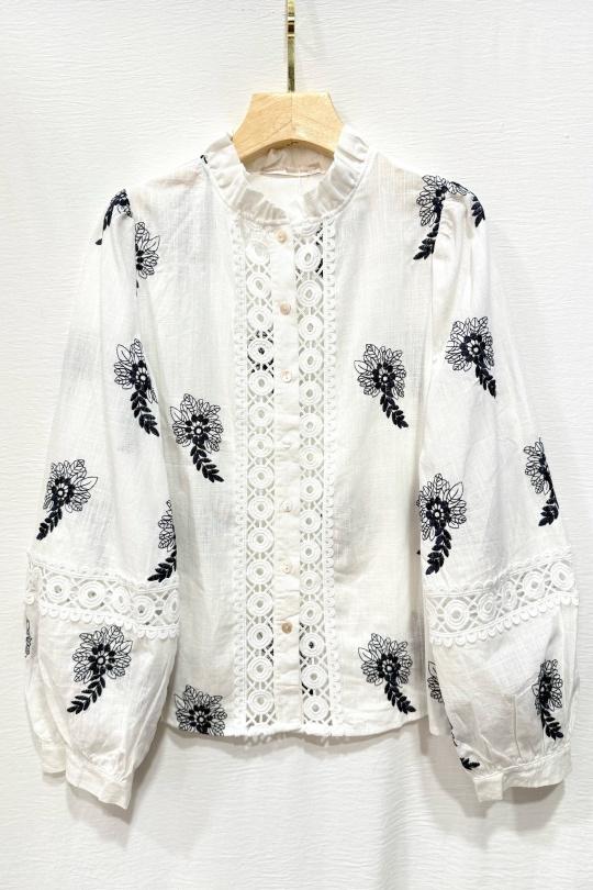 Shirts Women White VERSION FEMININ F027 Efashion Paris