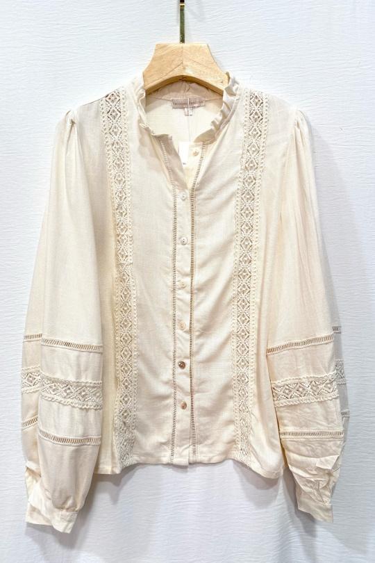 Shirts Women Beige VERSION FEMININ F008 Efashion Paris