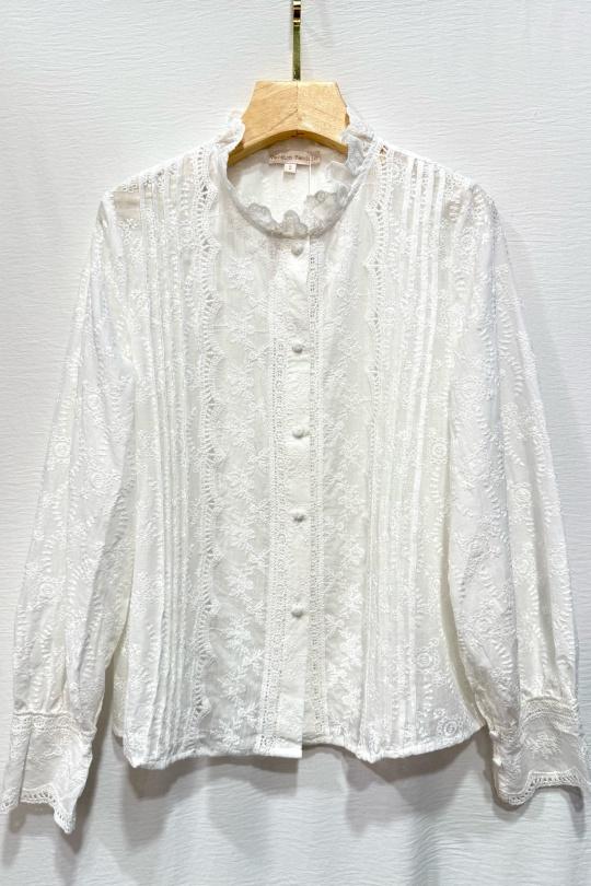 Chemises Femme Blanc VERSION FEMININ F012 Efashion Paris