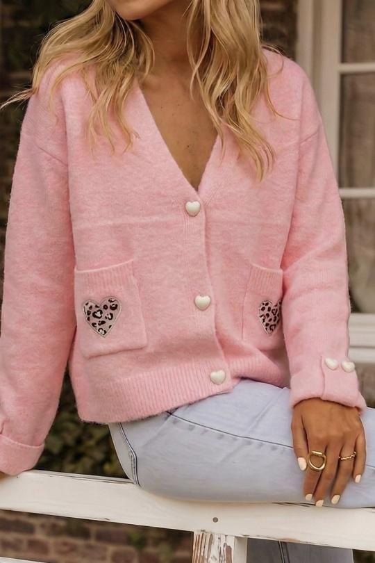 Cárdigans Mujer Pink VERSION FEMININ 2320 Efashion Paris