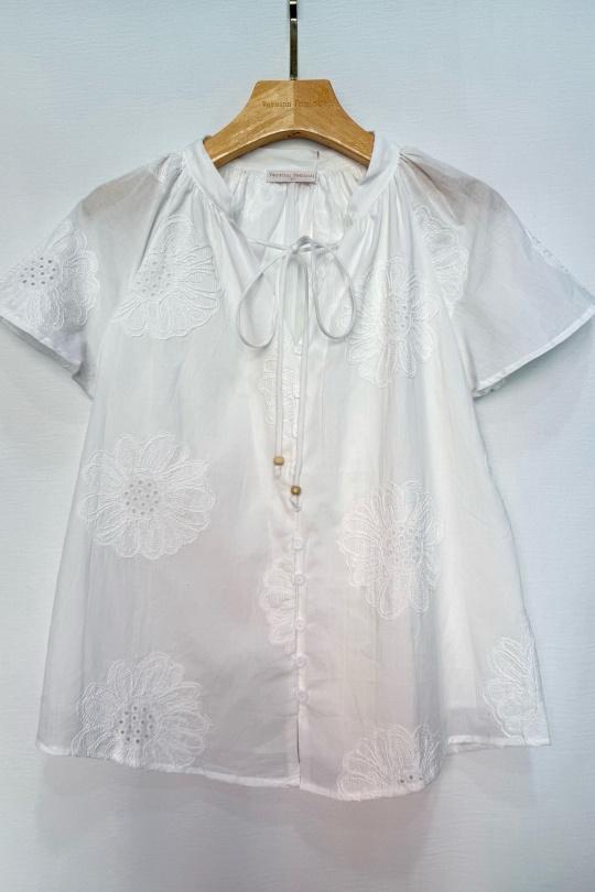 Tops Femme Blanc VERSION FEMININ 6358 Efashion Paris