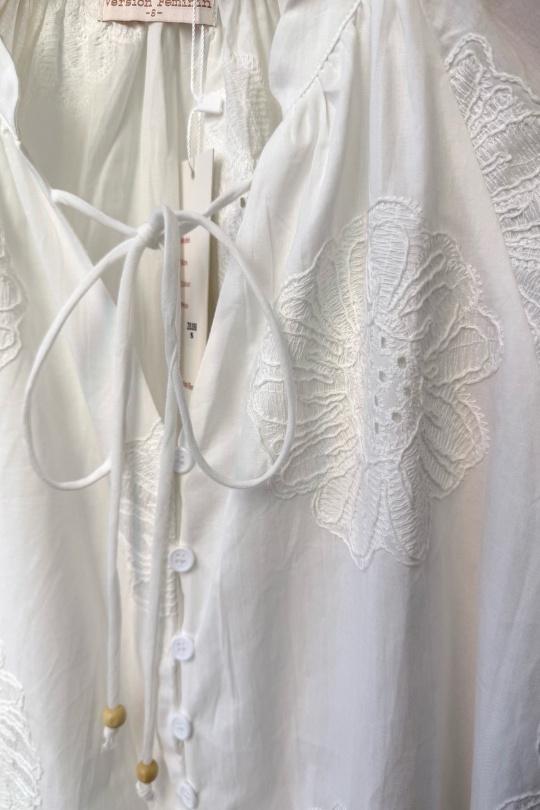 Tops Femme Blanc VERSION FEMININ 6358 Efashion Paris