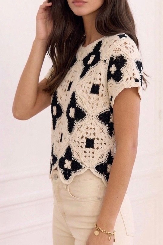 Tops Femme Bleu VERSION FEMININ 3358 Efashion Paris