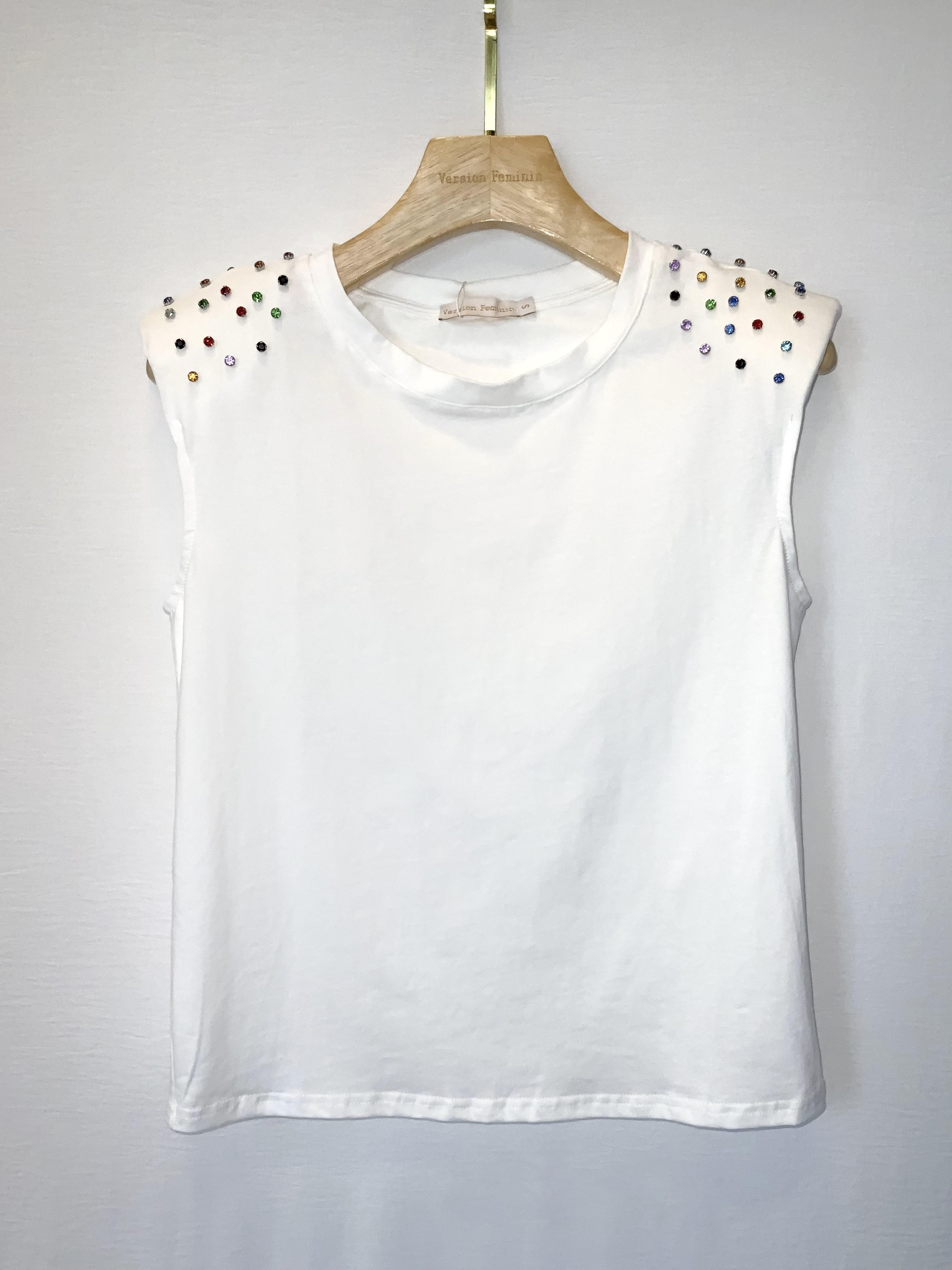 T-shirts Femme Blanc VERSION FEMININ Z6202 #c Efashion Paris