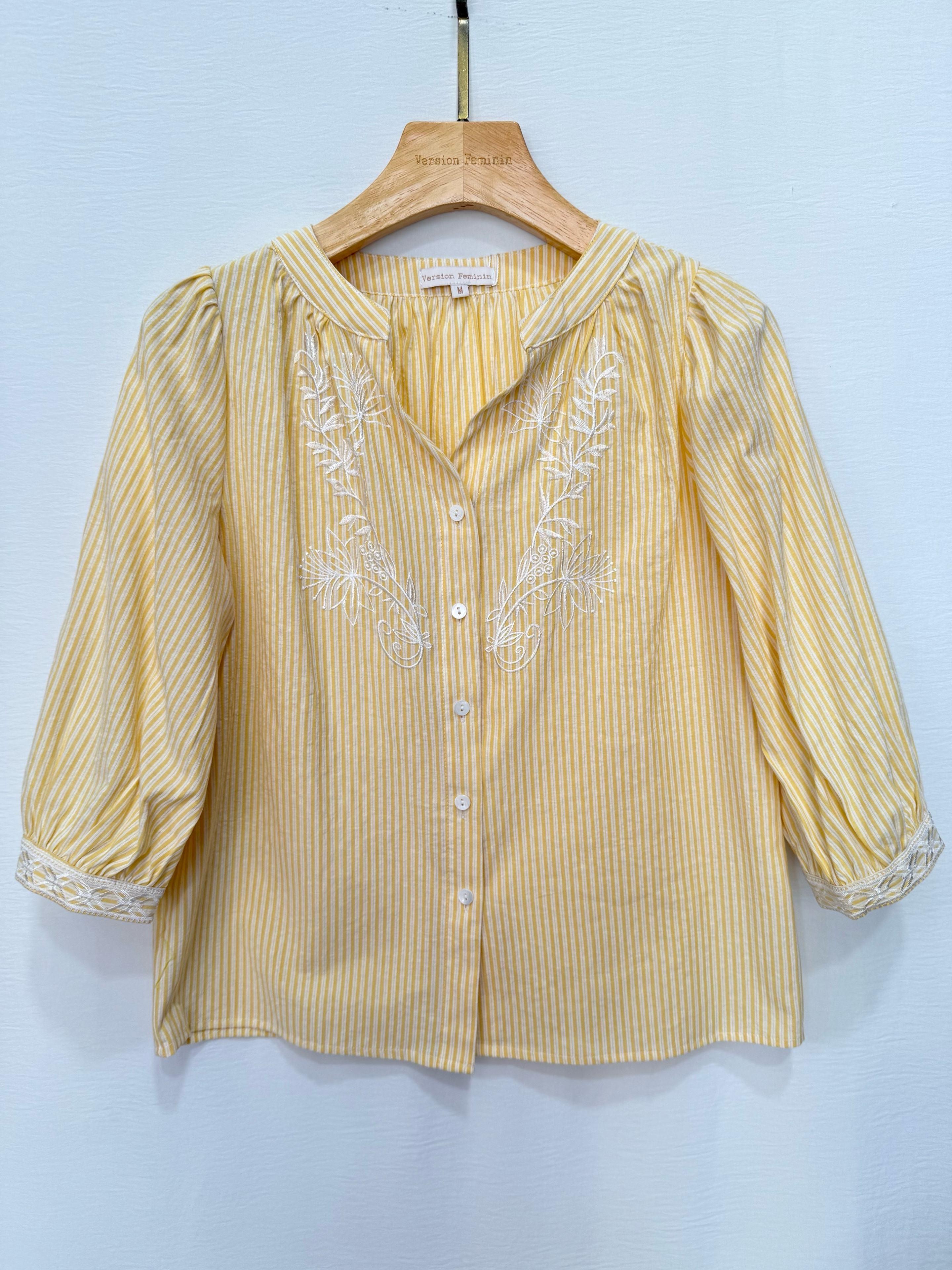 Chemises Femme Jaune VERSION FEMININ F031 #c Efashion Paris