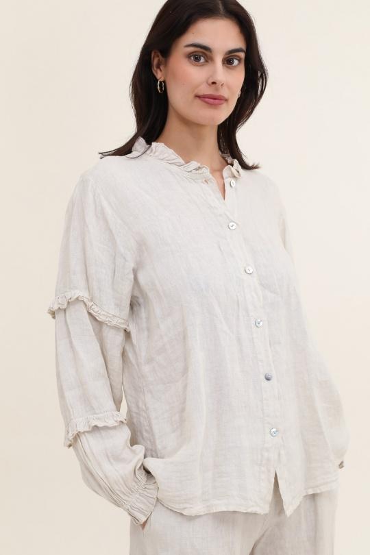 Shirts Women Beige Ki & Love  XL1391 Efashion Paris