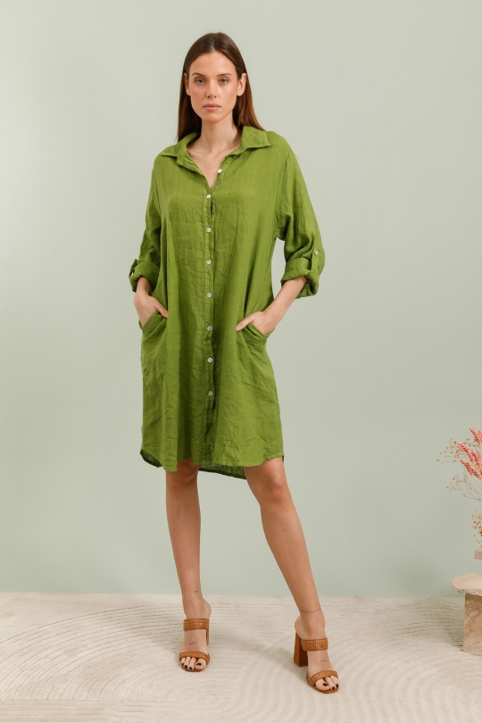 Midi dresses Women Green apple Ki & Love  XL5448 Efashion Paris