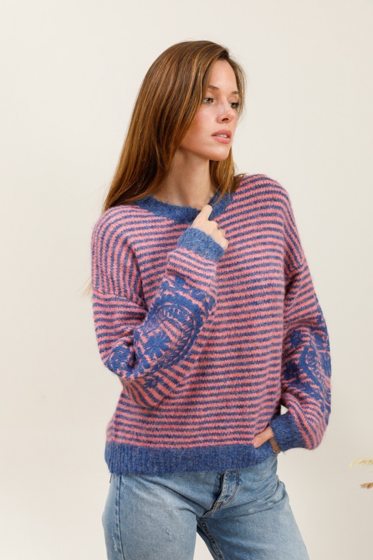 Jumpers Women Pink Ki & Love  QS6021 Efashion Paris