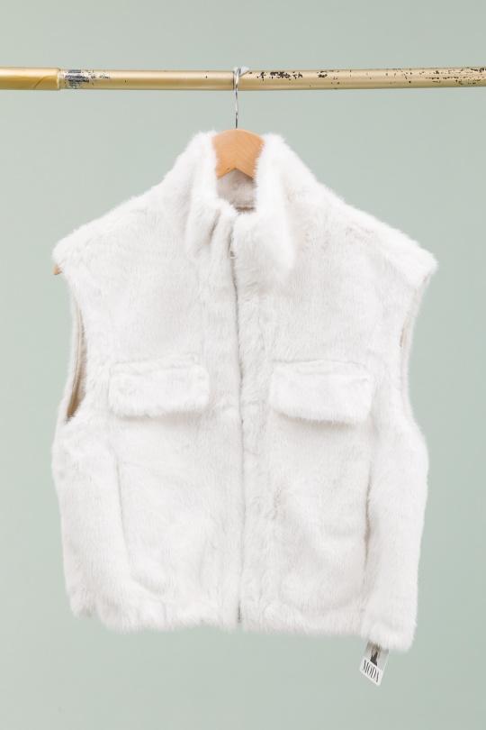 Gilets Femme Blanc Ki & Love  F-41069 Efashion Paris