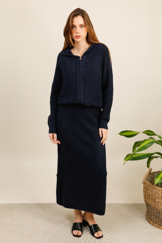 Jupes Femme Bleu marine Ki & Love  KL8850 Efashion Paris