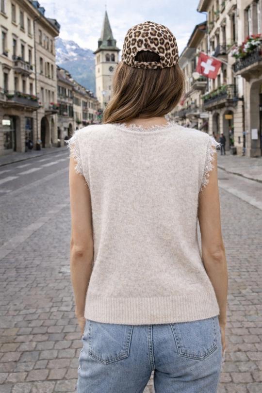 Gilets Femme Beige Ki & Love  AS8028 Efashion Paris