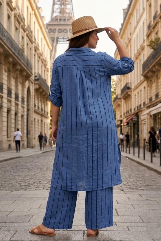 Robes mi-longues Femme Bleu clair Ki & Love  SJ4580 Efashion Paris