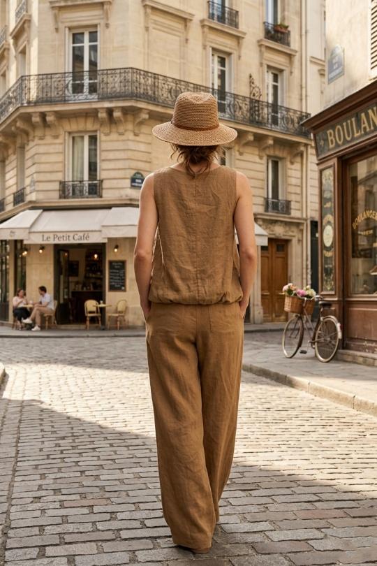 Débardeurs Femme Beige Ki & Love  SJ5553 Efashion Paris