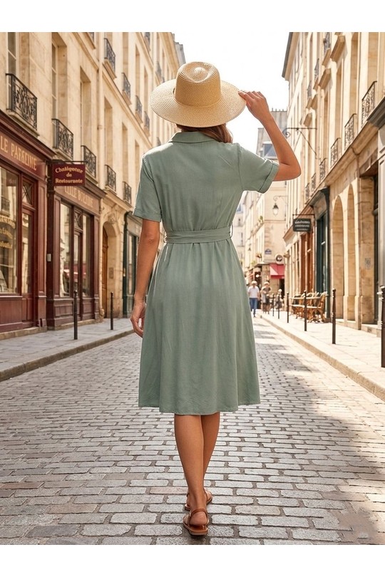 Robes mi-longues Femme Bleu jean Ki & Love  KL295 Efashion Paris