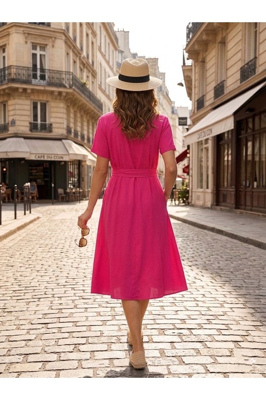 Robes mi-longues Femme Bleu jean Ki & Love  KL295 Efashion Paris