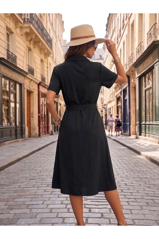 Robes mi-longues Femme Bleu jean Ki & Love  KL295 Efashion Paris