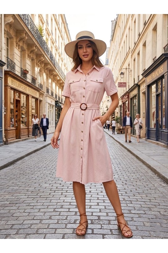 Robes mi-longues Femme Bleu jean Ki & Love  KL295 Efashion Paris