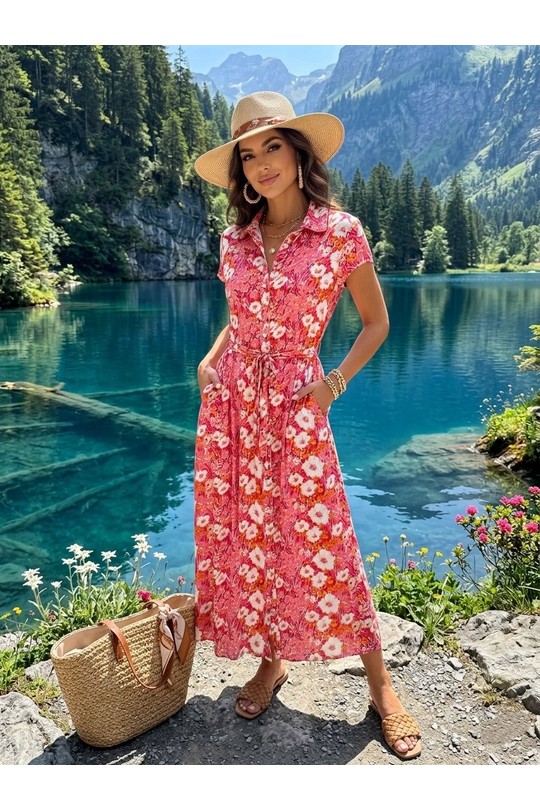 Robes longues Femme Fushia Ki & Love  KL192D-64# Efashion Paris