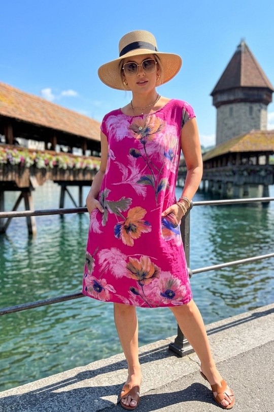 Short dresses Women Fushia Ki & Love  GL98135V Efashion Paris