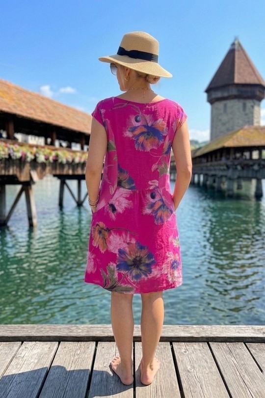 Short dresses Women Fushia Ki & Love  GL98135V Efashion Paris