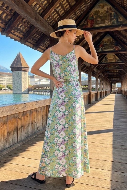 Robes longues Femme Vert brésil Ki & Love  KL110-305# Efashion Paris