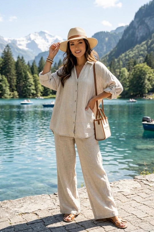 Chemises Femme Beige Ki & Love  SJ5310 Efashion Paris