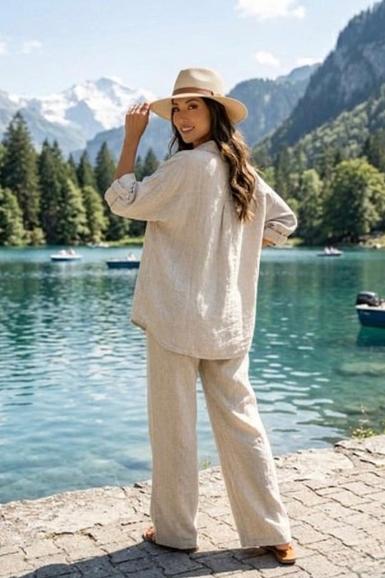 Chemises Femme Beige Ki & Love  SJ5310 Efashion Paris