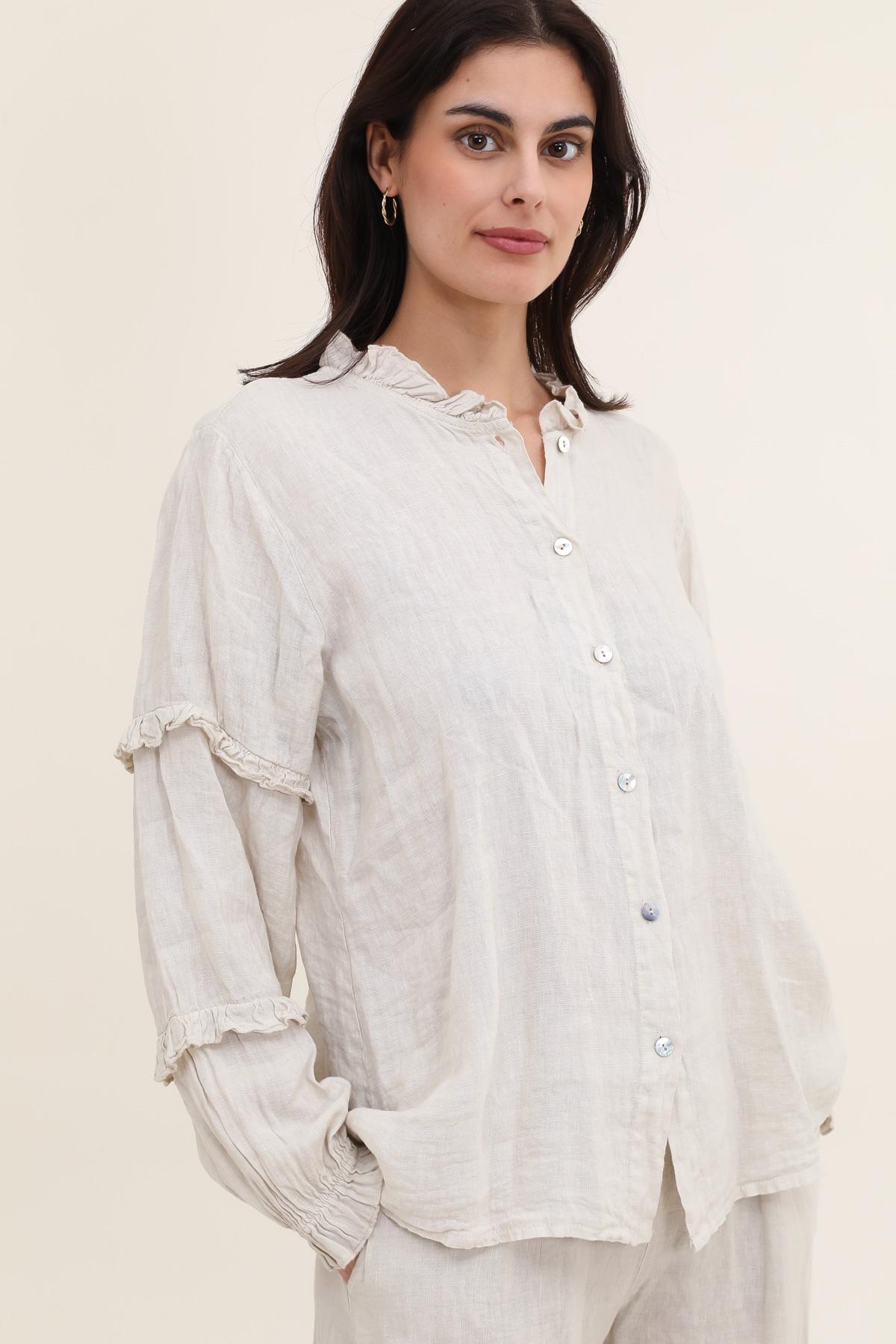 Shirts Women Beige Ki & Love  XL1391 #c Efashion Paris