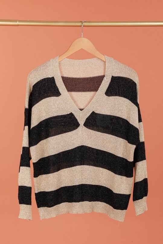 Pulls Femme Noir C&Z CZ 2314/1 Efashion Paris