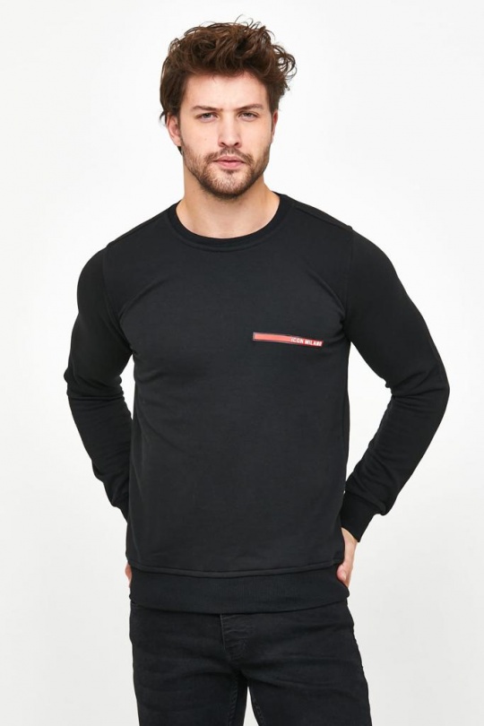 Pulls Homme Noir VENTIUNO SWEAT ICON MILANO CODE 647  Efashion Paris