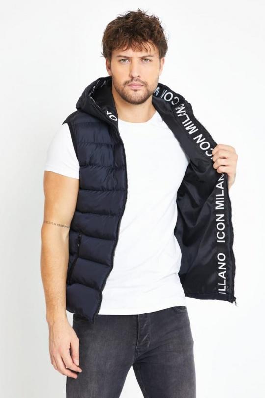 Chaquetas de plumón Hombre Black VENTIUNO DOUDOUNE ICONE GILET CODE 6001 Efashion Paris