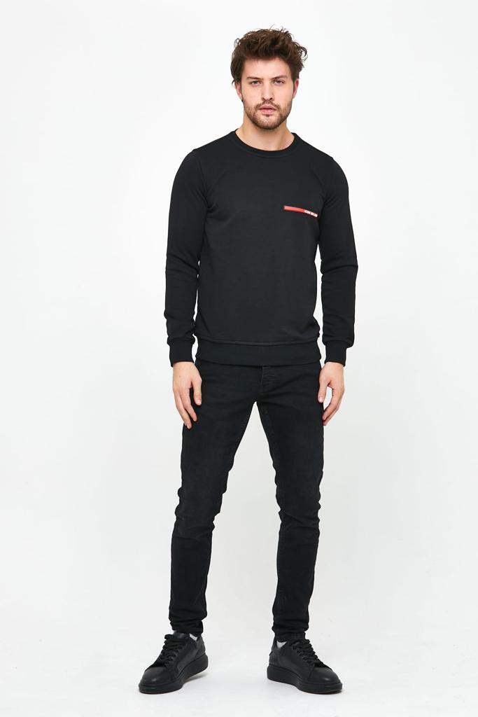 Pulls Homme Noir VENTIUNO SWEAT ICON MILANO CODE 647  #c Efashion Paris