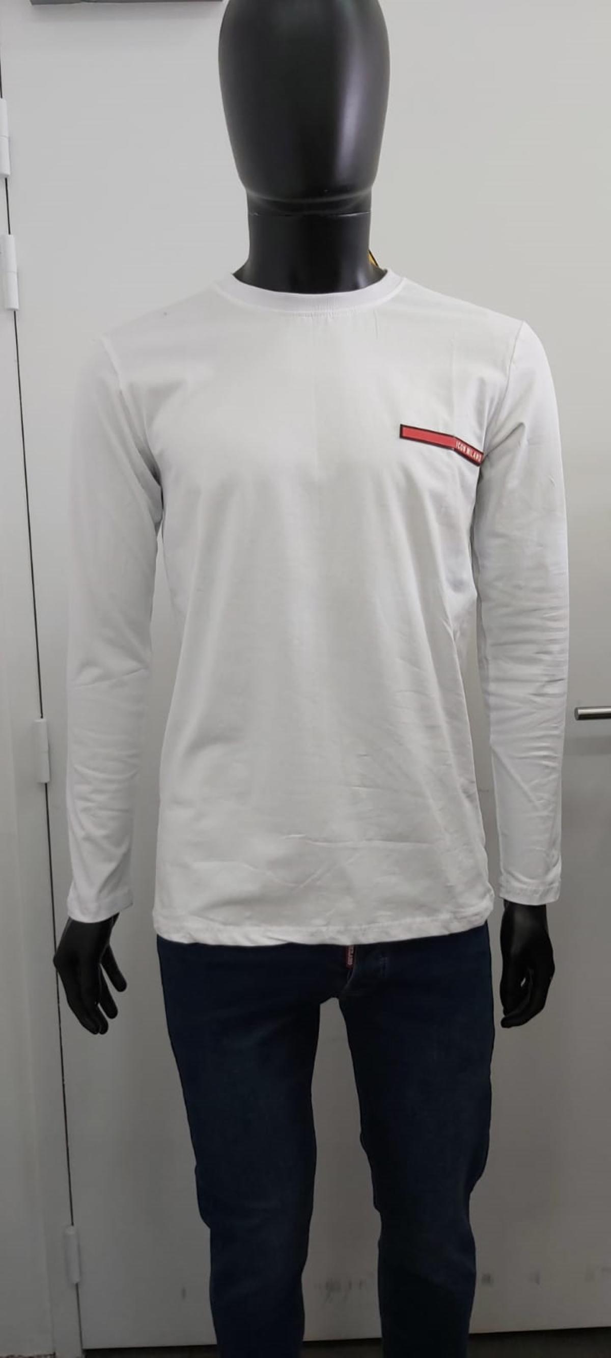 T-shirts Homme Blanc VENTIUNO T -SHIRT ICON MILANO LONGUES MANCHES CODE 720  #c Efashion Paris