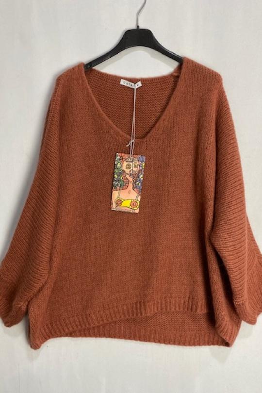 Jumpers Women Rust LA MAISON DES FIBRES NATURELLES 82257 Efashion Paris