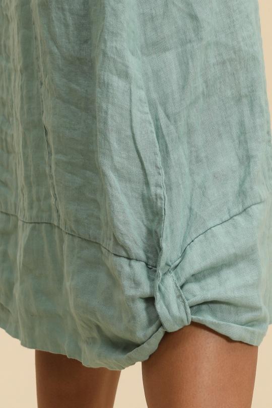 Robes mi-longues Femme Vert pomme LA MAISON DES FIBRES NATURELLES 29135 ROBE EN LIN COL ROND Efashion Paris