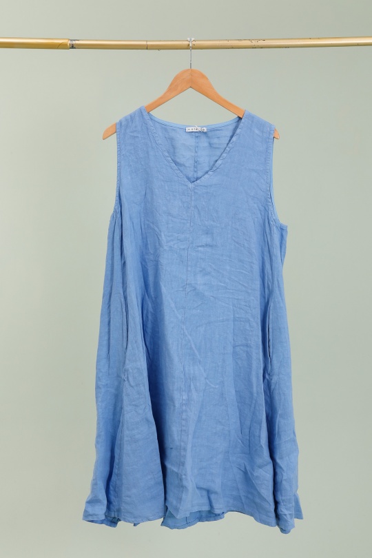 Robes mi-longues Femme Bleu azur LA MAISON DES FIBRES NATURELLES 26253 Efashion Paris