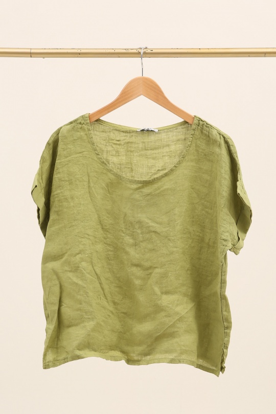 Tops Femme Vert anis LA MAISON DES FIBRES NATURELLES 23100 Efashion Paris