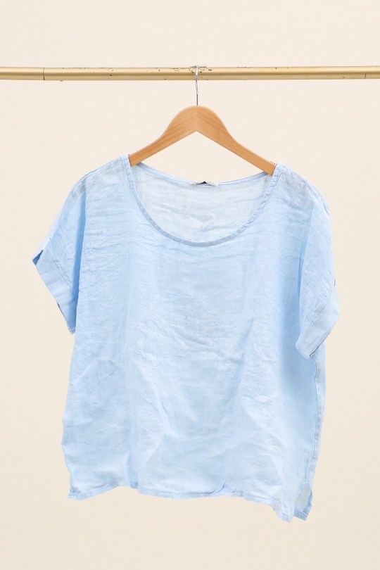 Tops Femme Bleu ciel LA MAISON DES FIBRES NATURELLES 23100 Efashion Paris