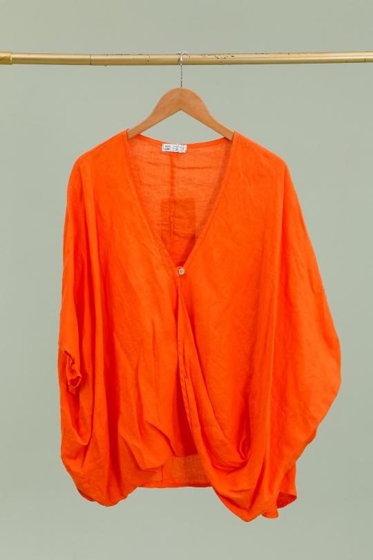 Blouses Femme Orange LA MAISON DES FIBRES NATURELLES 86068 Efashion Paris