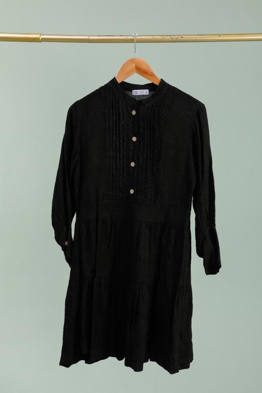 Robes mi-longues Femme Noir LA MAISON DES FIBRES NATURELLES 8329 Efashion Paris