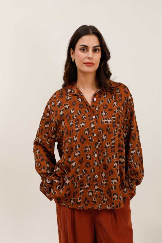 Chemises Femme Rouille LA MAISON DES FIBRES NATURELLES 820419 Efashion Paris