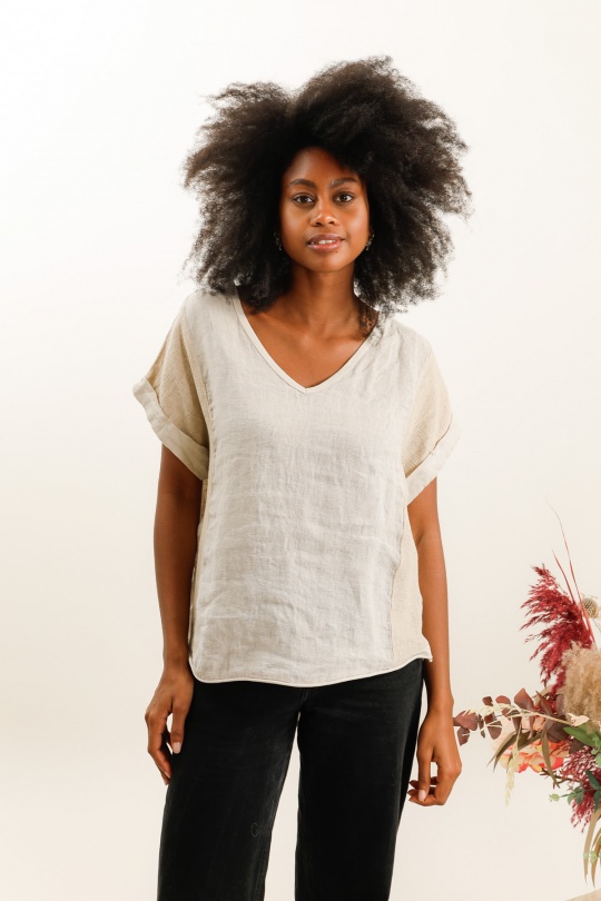 T-shirts Femme Beige LA MAISON DES FIBRES NATURELLES 83723 Efashion Paris