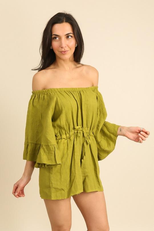 Combinaisons Femme Orange LA MAISON DES FIBRES NATURELLES 88197 Efashion Paris