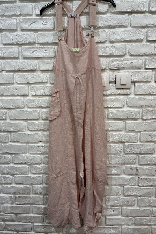 Combinaisons Femme Bleu azur LA MAISON DES FIBRES NATURELLES 86329 COMBINAISON EN LIN Efashion Paris