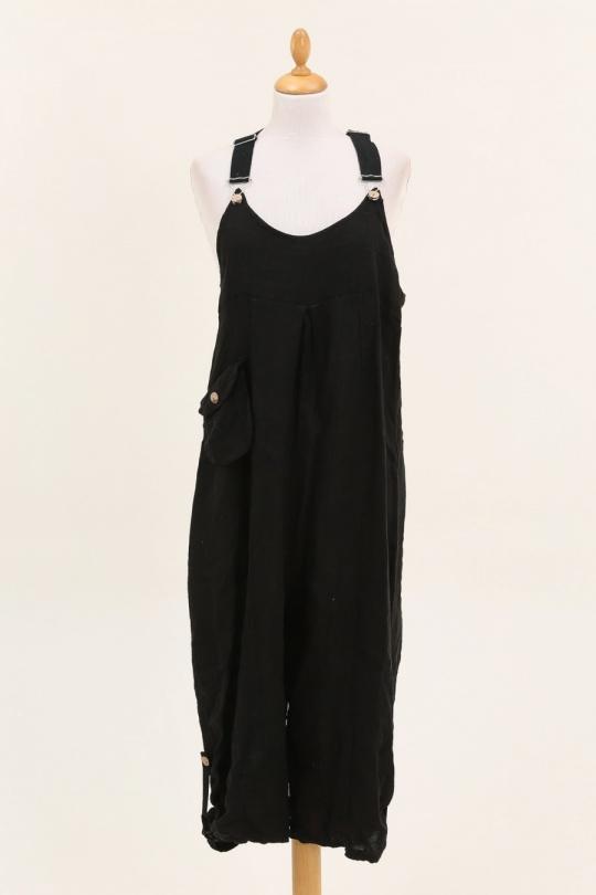 Combinaisons Femme Bleu azur LA MAISON DES FIBRES NATURELLES 86329 COMBINAISON EN LIN Efashion Paris