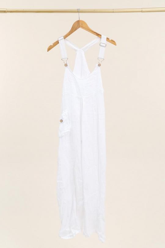 Combinaisons Femme Bleu azur LA MAISON DES FIBRES NATURELLES 86329 COMBINAISON EN LIN Efashion Paris