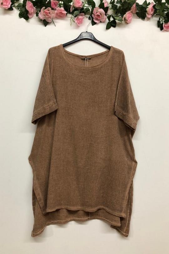 Robes courtes Femme Beige LA MAISON DES FIBRES NATURELLES 8394  Efashion Paris