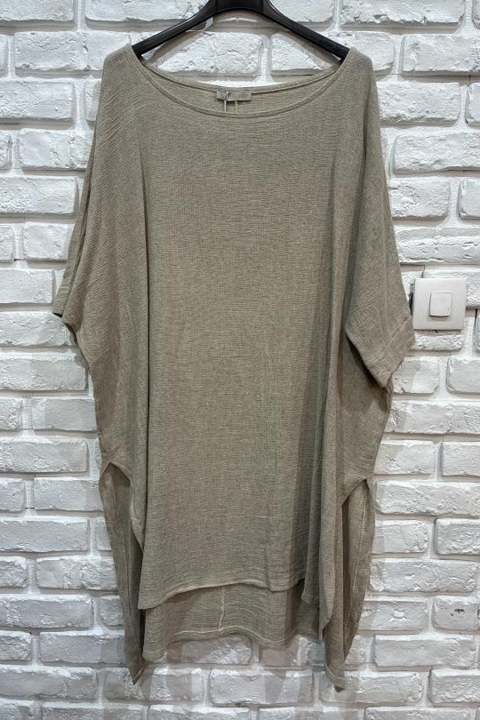 Robes courtes Femme Beige LA MAISON DES FIBRES NATURELLES 8394  Efashion Paris