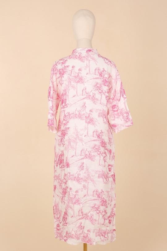 Robes longues Femme Camel LA MAISON DES FIBRES NATURELLES 829340 ROBE EN LIN TOILE DE JOUY Efashion Paris